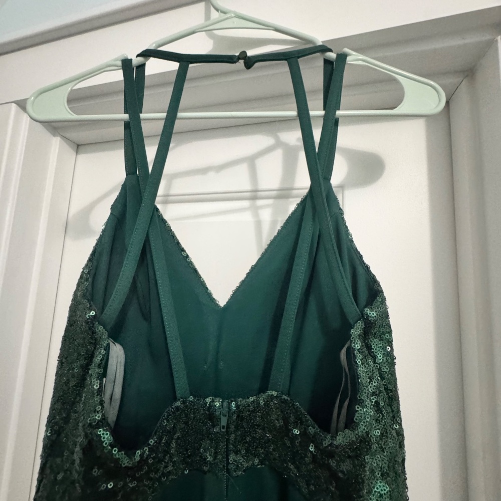 Short Green Junior size 5 Sequin Dress - Picture 4 of 5